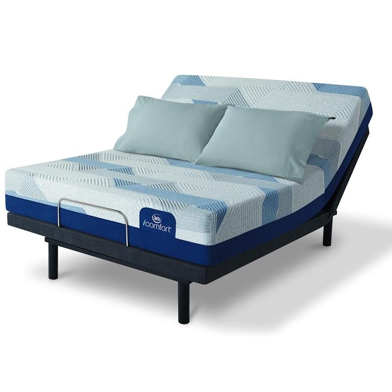 Large Picture of Serta Blue 100CT Gentle Firm Mattress Set (Full)