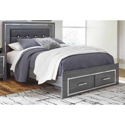Signature Design by Ashley Lodanna B214B3 Queen Panel Bed with 2 Storage Drawers