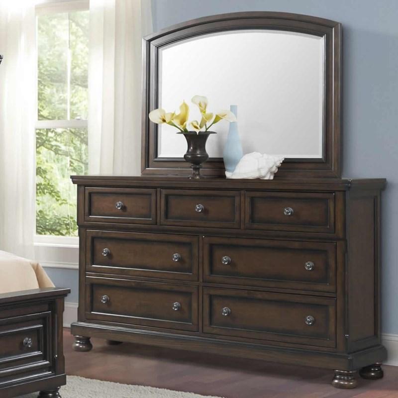 Large Picture of Elements International Kingston KT600MR Mirror - Walnut