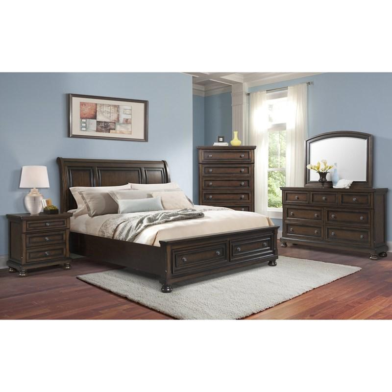 Large Picture of Elements International Kingston KT600MR Mirror - Walnut