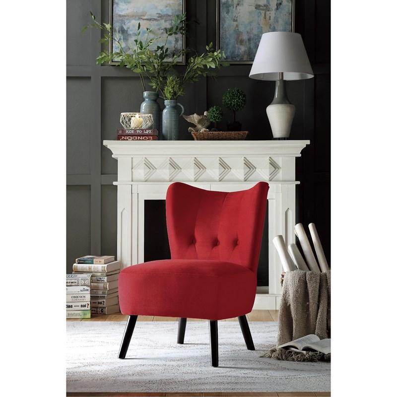 Large Picture of Homelegance Imani 1166RD-1 Accent Chair - Red