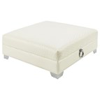 Coaster Furniture Chaviano 505394 Square Upholstered Ottoman - Pearl White
