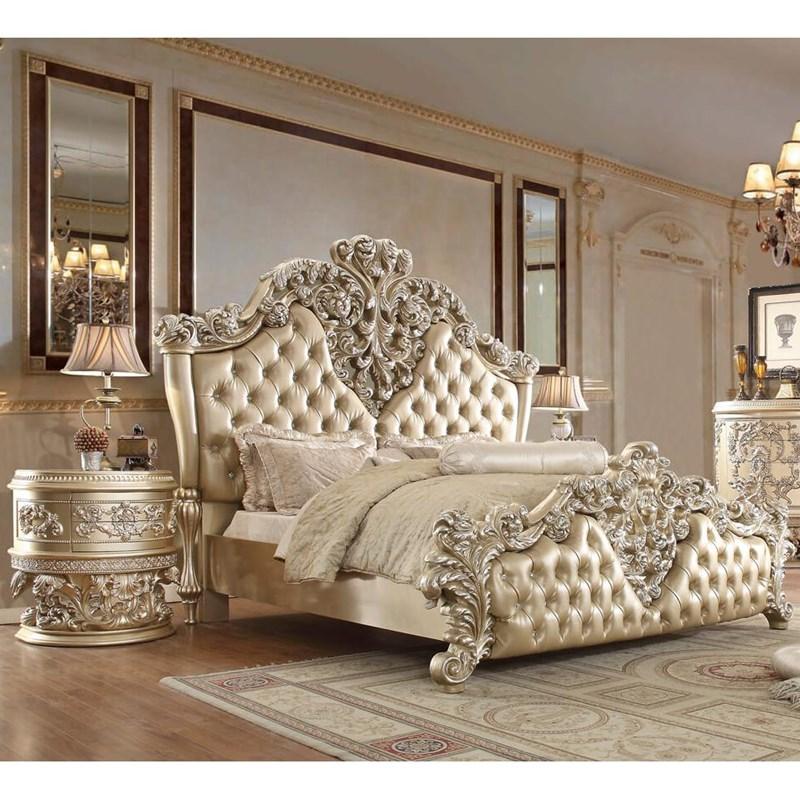 Homey Design HD-8022 Bed King Panel Bed