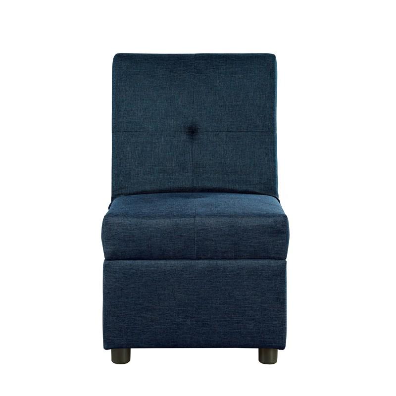 Homelegance Denby 4573BU Storage Ottoman/Chair - Blue