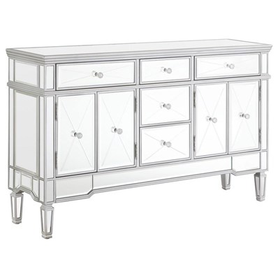 Coaster Furniture Duchess 950849 5-Drawer Mirrored Storage Accent Cabinet - Silver