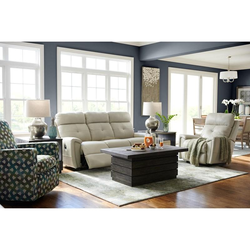 Large Picture of La-Z-Boy Douglas Reclining Sofa - Ice