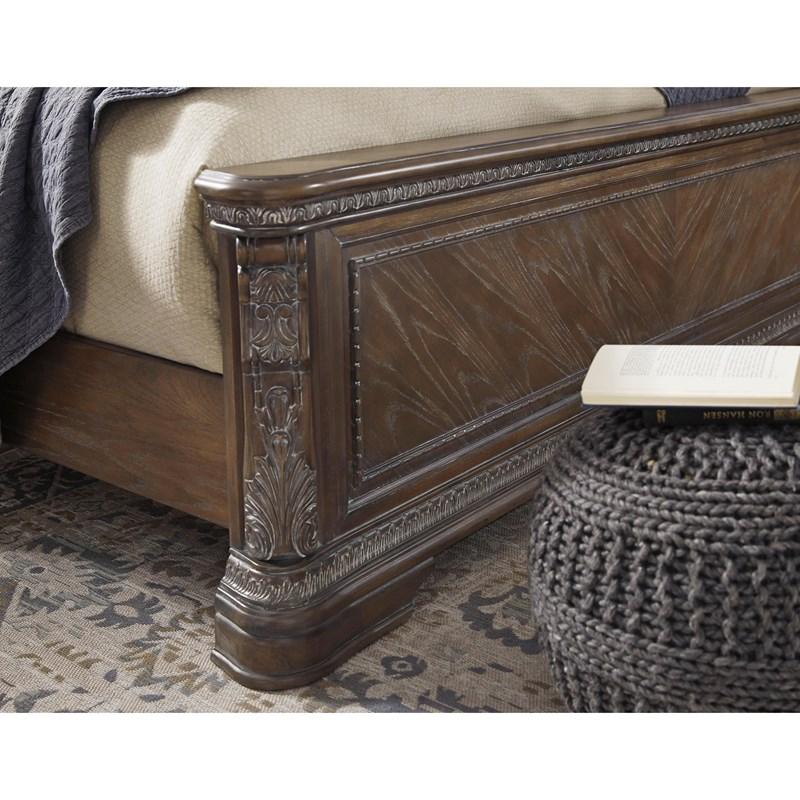 Large Picture of Signature Design by Ashley Charmond B803B5 California King Upholstered Sleigh Bed