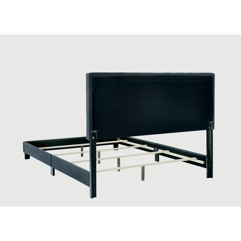Large Picture of Coaster Furniture Mapes 305746KE Upholstered Eastern King Panel Bed - Charcoal