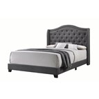 Coaster Furniture Sonoma 310072KE Upholstered Eastern King Wingback Bed - Grey