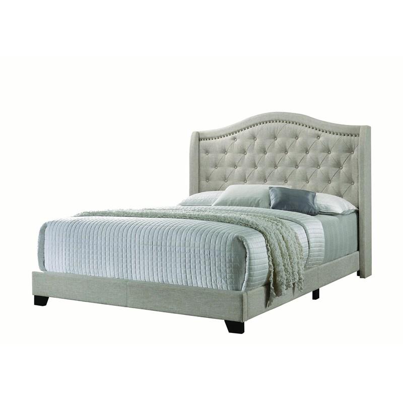 Coaster Furniture Sonoma 310073F Upholstered Full Wingback Bed - Beige