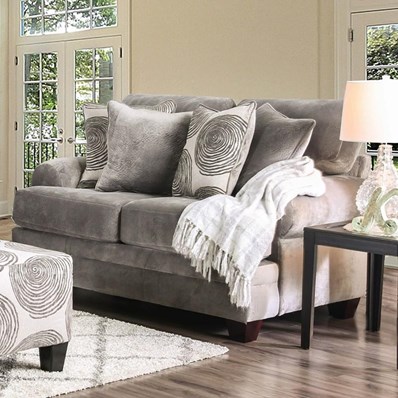 Furniture of America Bonaventura SM5142GY-LV Love Seat