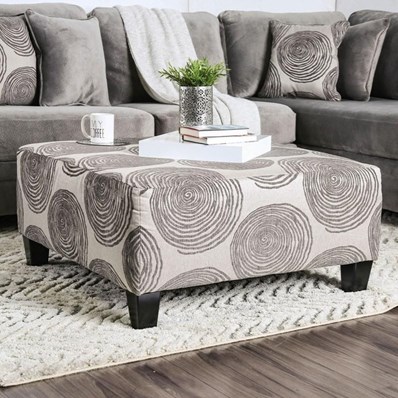 Furniture of America Bonaventura SM5142GY-OT Ottoman