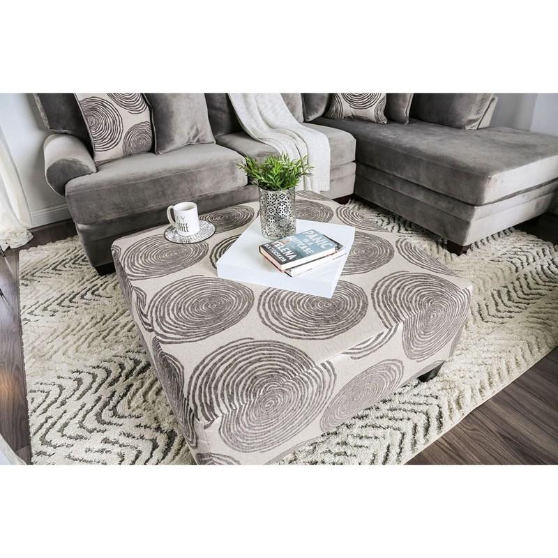 Large Picture of Furniture of America Bonaventura SM5142GY-OT Ottoman
