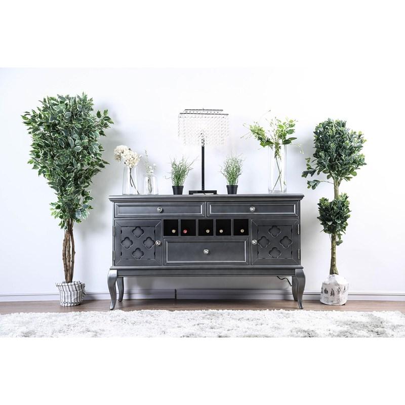 Large Picture of Furniture of America Amina CM3219GY-SV
