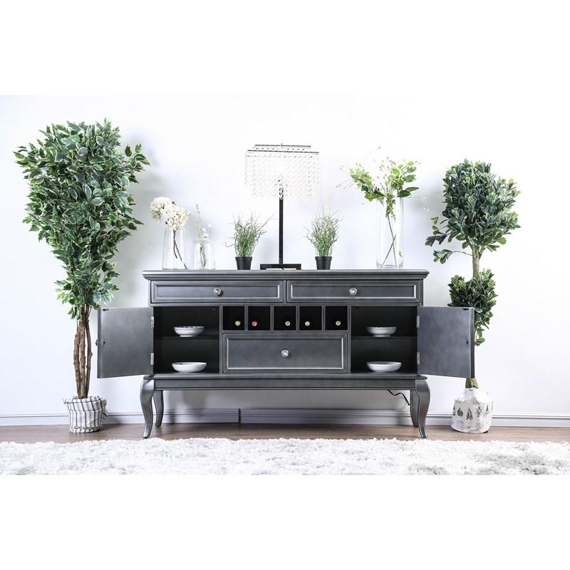 Large Picture of Furniture of America Amina CM3219GY-SV