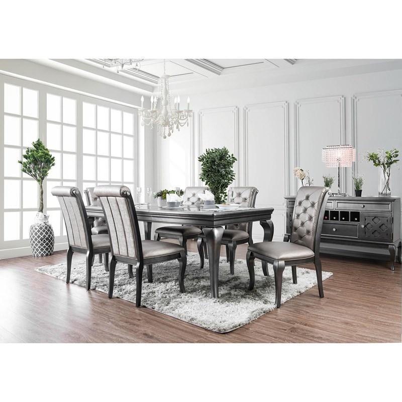 Large Picture of Furniture of America Amina CM3219GY-SV