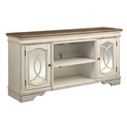 Signature Design by Ashley Realyn W743-68 Extra Large TV Stand with Fireplace Option