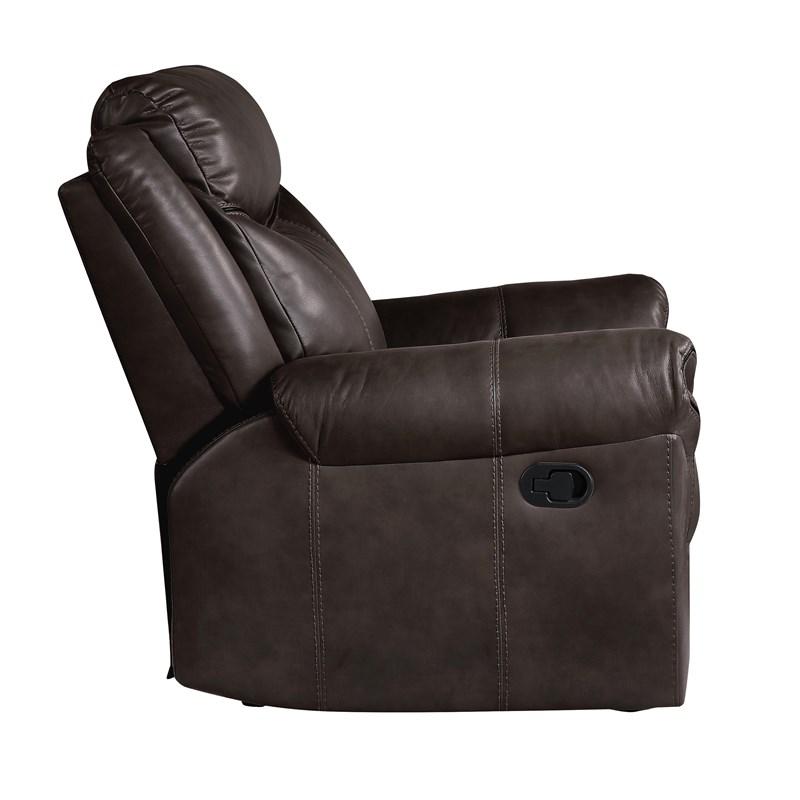 Large Picture of Homelegance Aram 8206BRW-1 Glider Reclining Chair
