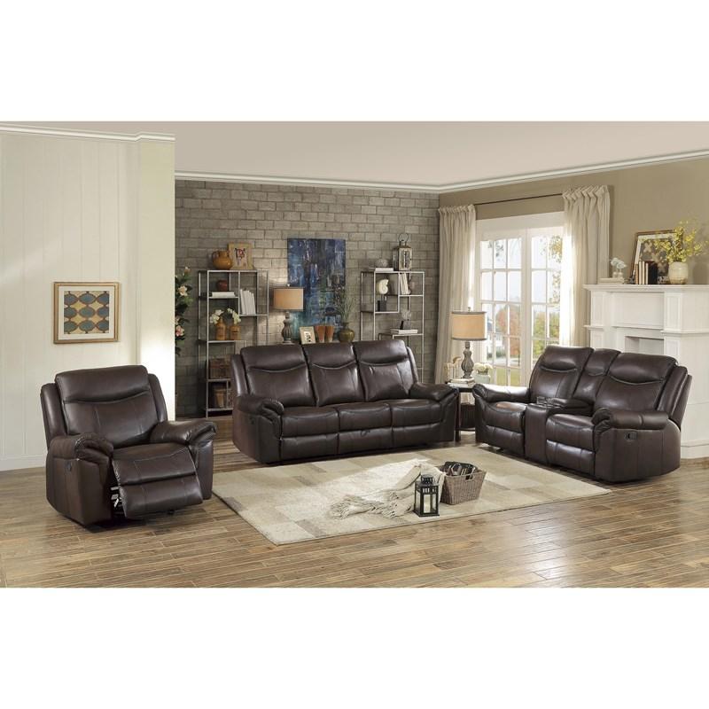 Large Picture of Homelegance Aram 8206BRW-1 Glider Reclining Chair