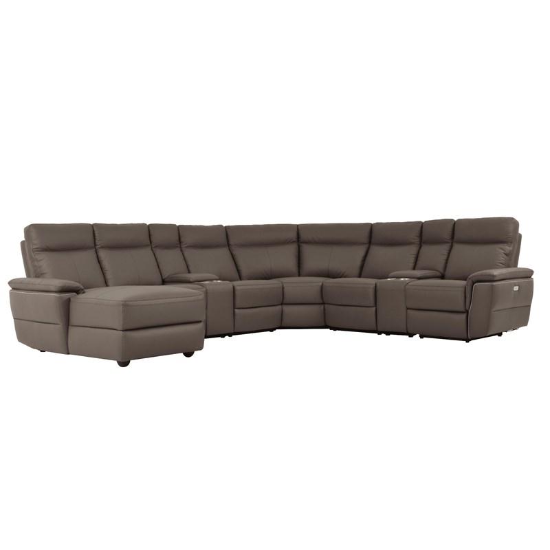 Homelegance Olympia 8308*8A1PW 8 pc Modular Power Reclining Sectional with Left Chaise