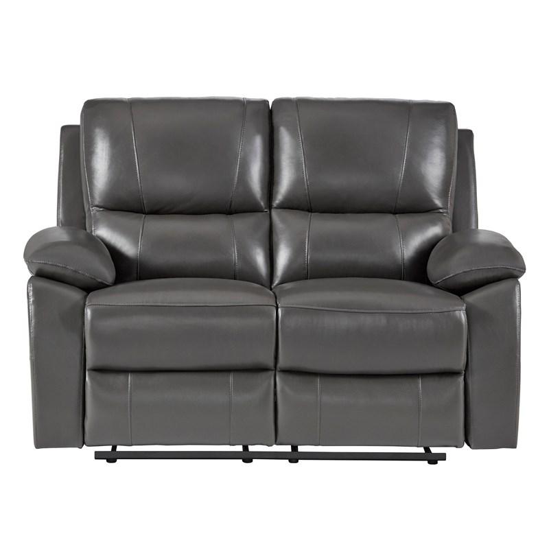 Homelegance Greeley 8325GRY-2 Double Reclining Loveseat