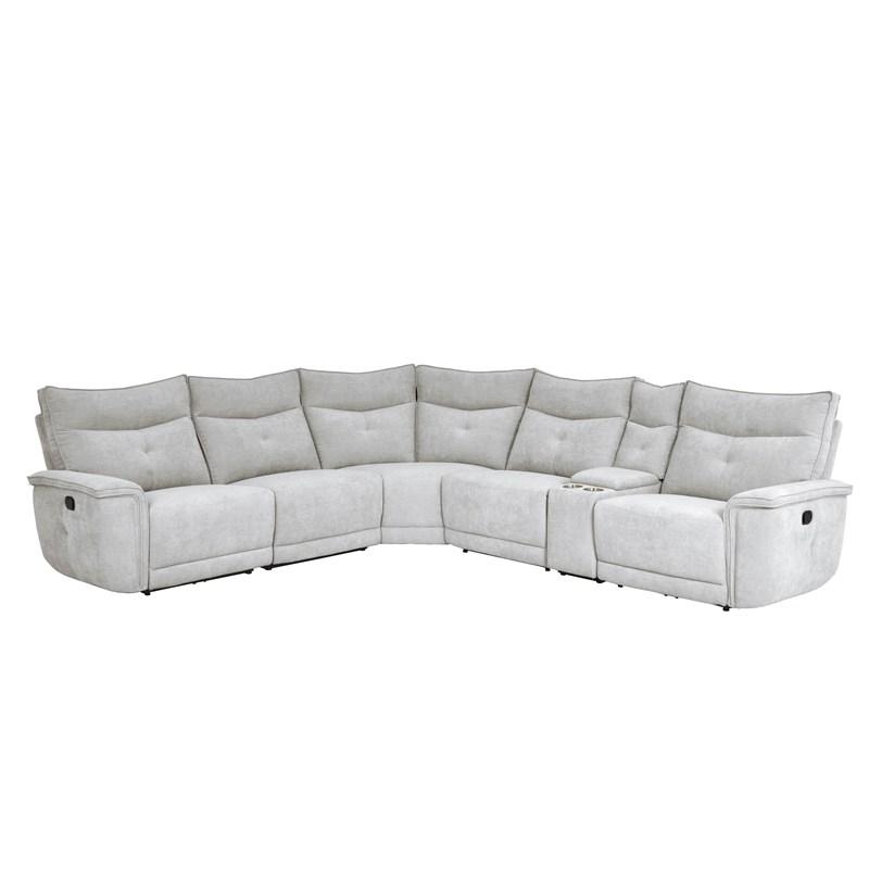 Homelegance Tesoro 9509MGY*6LRRR 6 pc Modular Reclining Sectional
