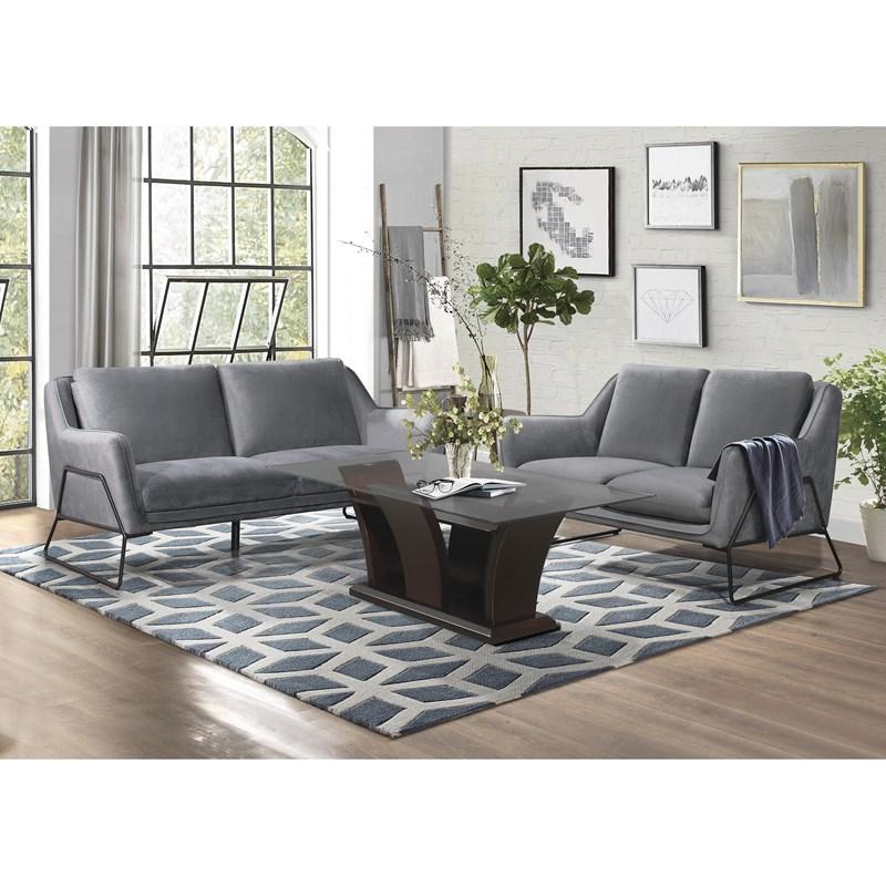 Large Picture of Homelegance Barbal 9516GY-3 Sofa - Gray