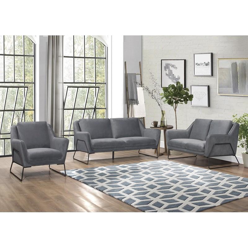Large Picture of Homelegance Barbal 9516GY-3 Sofa - Gray