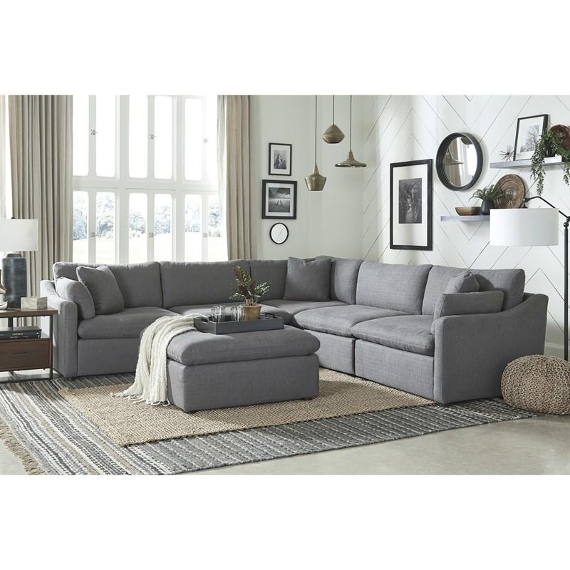 Large Picture of Homelegance Howerton 9544GY-4 Ottoman - Grey