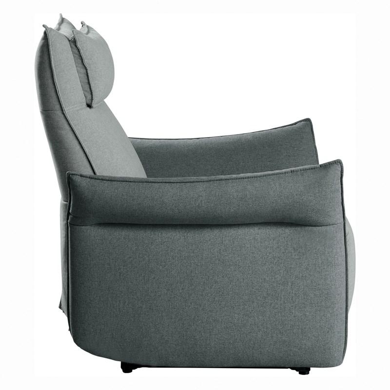 Large Picture of Homelegance Linette 9819GY-1PWH Power Recliner - 2 Tone Grey