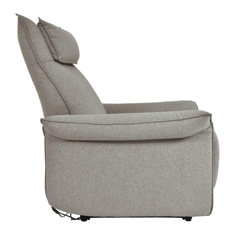 Large Picture of Homelegance Linette 9819TP-1PWH Power Recliner - Taupe