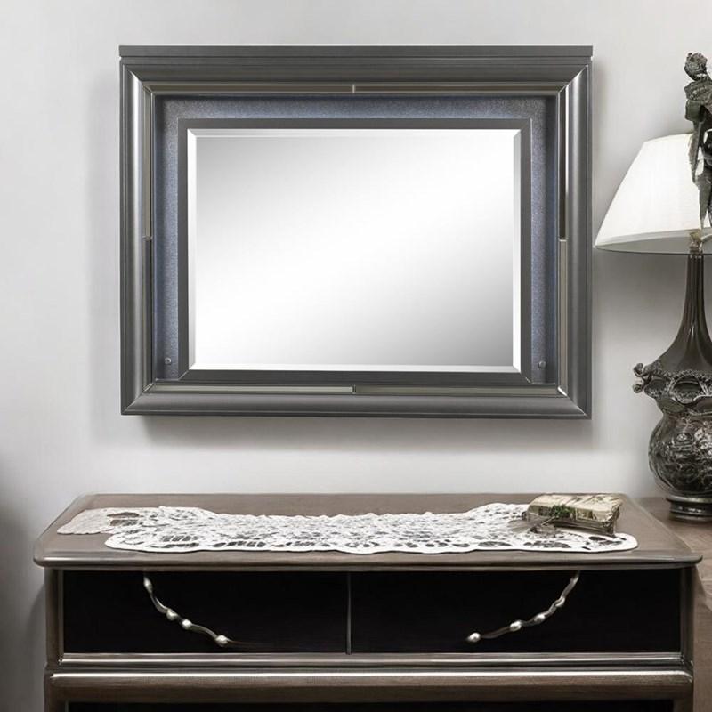 Large Picture of Acme Furniture Sawyer 27974 Mirror with LED