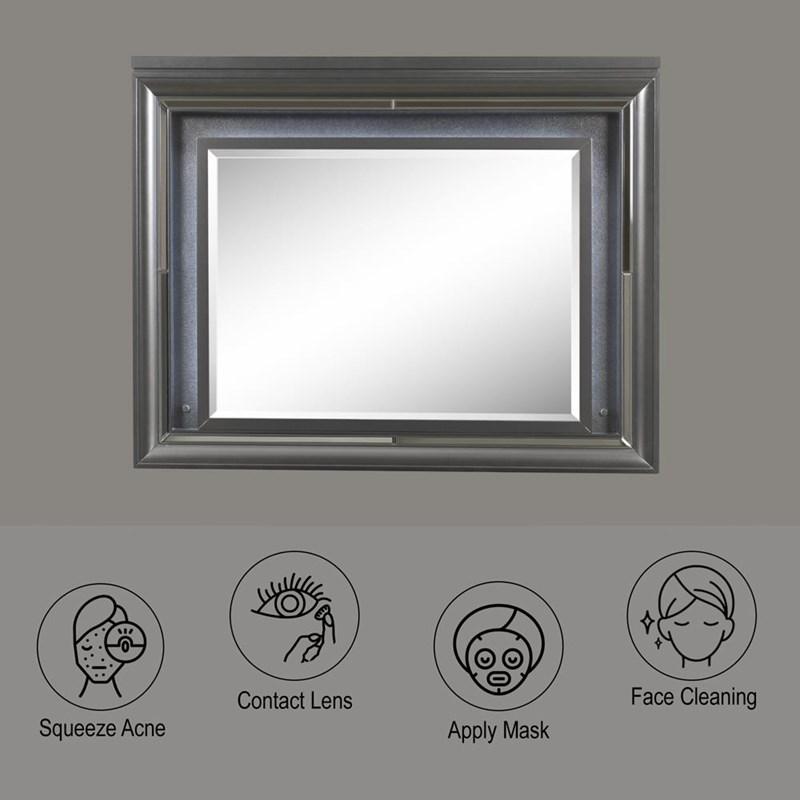 Large Picture of Acme Furniture Sawyer 27974 Mirror with LED