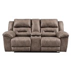 Signature Design by Ashley Stoneland 3990594 Double Reclining Loveseat with Console