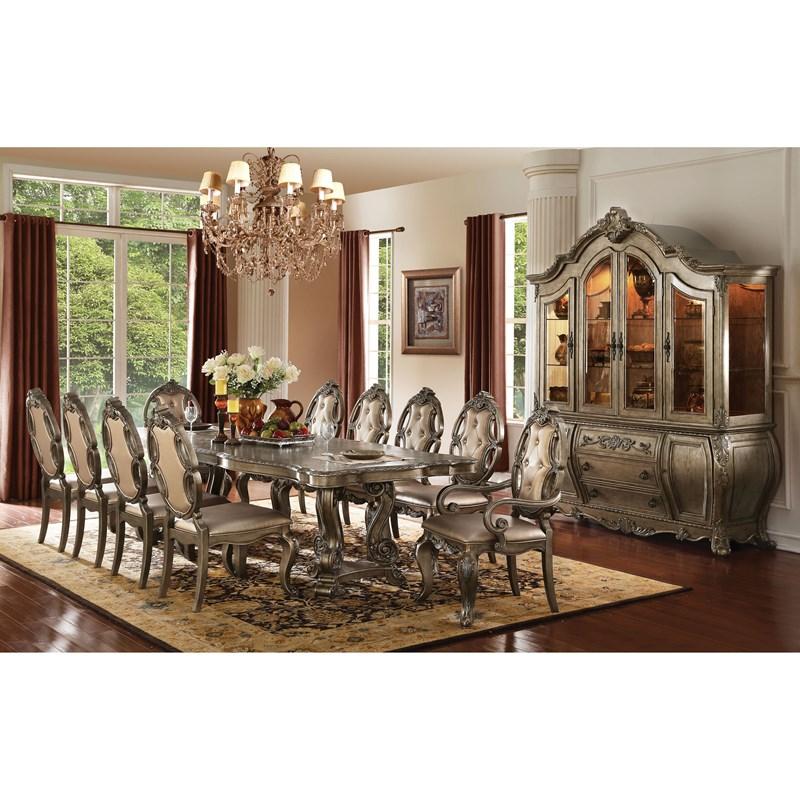 Large Picture of Acme Furniture Ragenardus 61290 Dining Table with Leaf