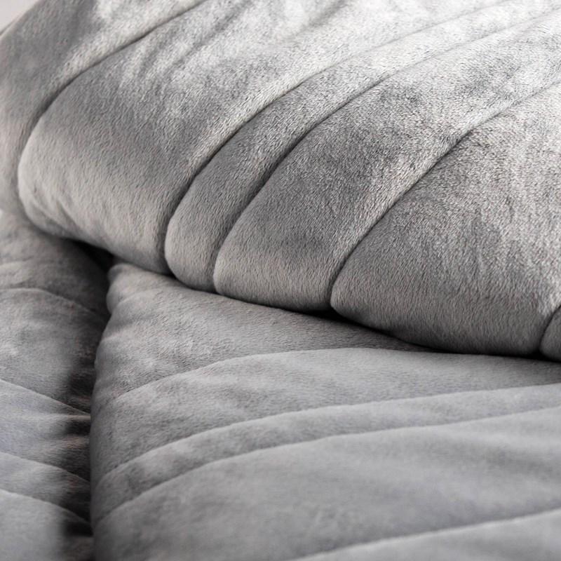 Large Picture of Malouf Anchor 20 Weighted Blanket- Ash (Queen)