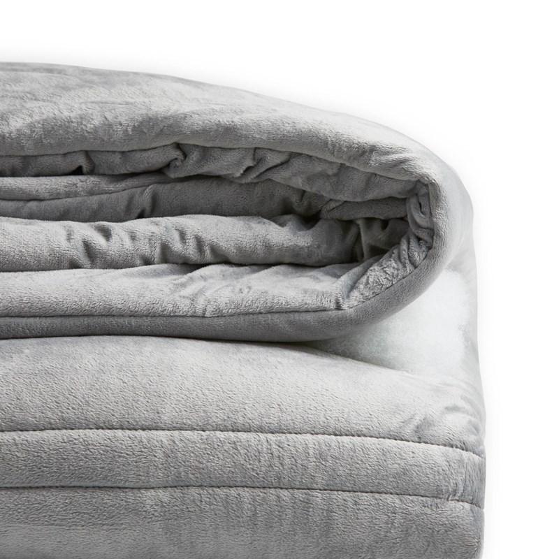 Large Picture of Malouf Anchor 20 Weighted Blanket- Ash (Queen)