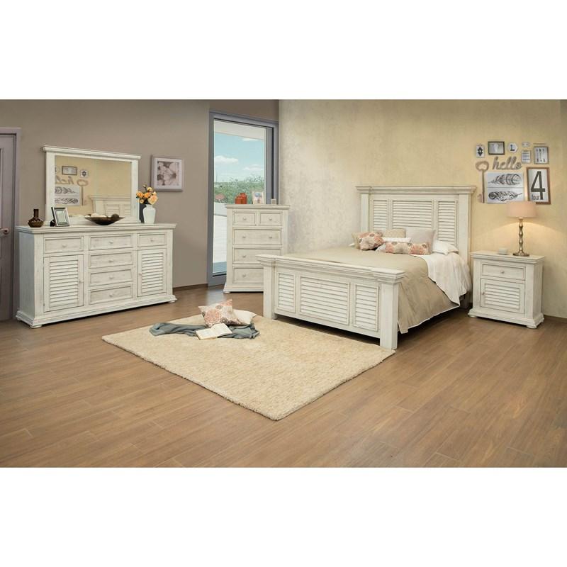 Large Picture of International Furniture Direct Cabo Ivory IFD2401MIR Dresser Mirror