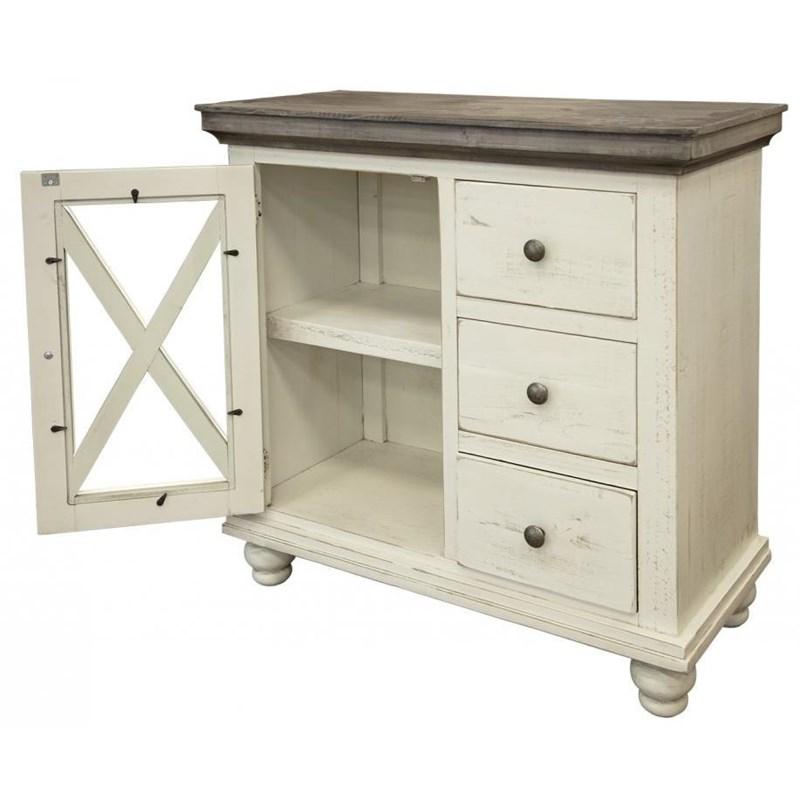 International Furniture Direct Florence IFD4601SVRIV Ivory Server