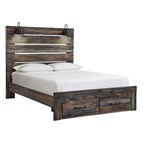 Signature Design by Ashley Drystan B211B29 Queen Panel Bed with 2 Storage Drawers