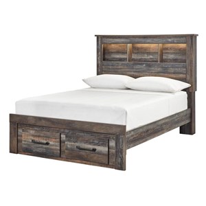 Signature Design by Ashley Drystan B211B21 Full Bookcase Bed with 2 Storage Drawers (Kids Beds - Bed)