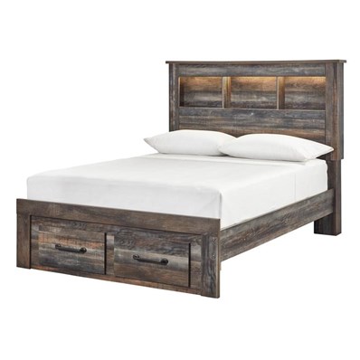 Signature Design by Ashley Drystan B211B21 Full Bookcase Bed with 2 Storage Drawers
