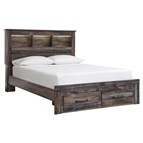 Signature Design by Ashley Drystan B211B23 Queen Bookcase Bed with 2 Storage Drawers