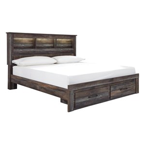 Signature Design by Ashley Drystan B211B27 King Bookcase Bed with 2 Storage Drawers (Beds - King)