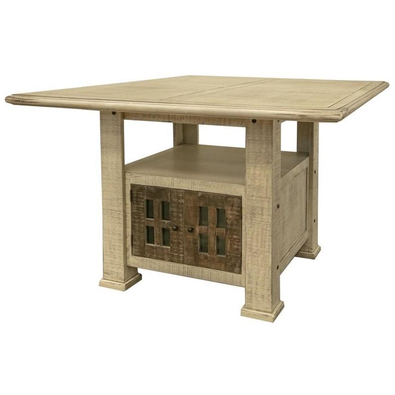 International Furniture Direct Vintage White IFD9231CTB Dining Table