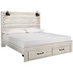 Signature Design by Ashley Cambeck B192B31 King Panel Bed with 2 Storage Drawers