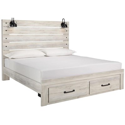 Signature Design by Ashley Cambeck B192B31 King Panel Bed with 2 Storage Drawers