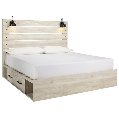 Signature Design by Ashley Cambeck B192B19 King Panel Bed with 2 Storage Drawers