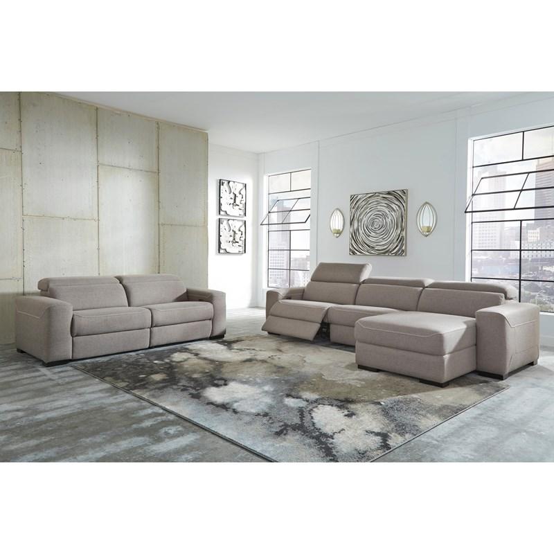Large Picture of Signature Design by Ashley Mabton 77005S8 2 pc Power Reclining Loveseat