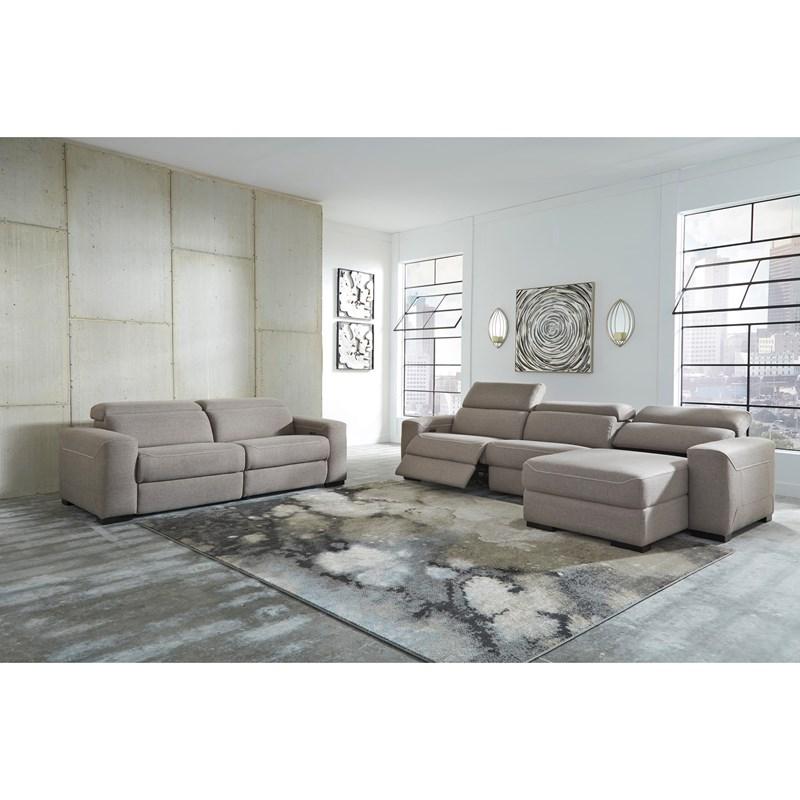 Large Picture of Signature Design by Ashley Mabton 77005S8 2 pc Power Reclining Loveseat